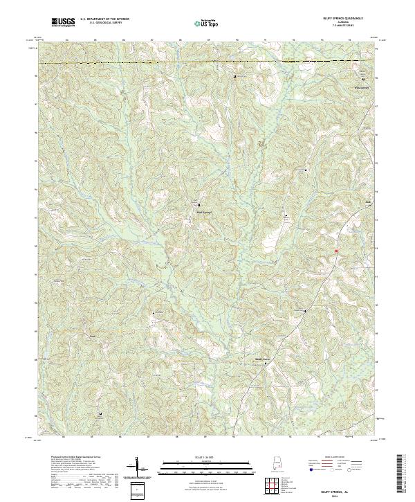 USGS Topographic Map – Bluff Springs