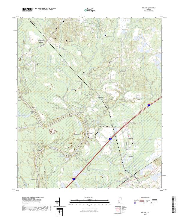 USGS Topographic Map – Boligee