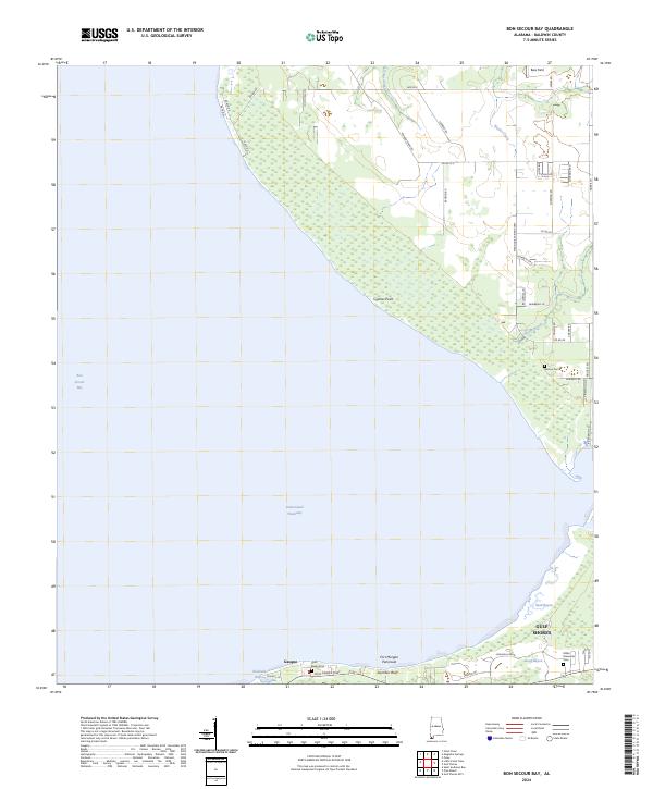 USGS Topographic Map – Bon Secour Bay