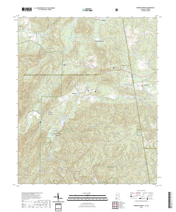 USGS Topographic Map – Borden Springs