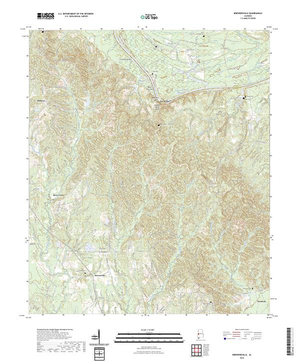 USGS Topographic Map – Brewersville