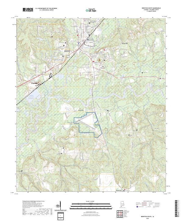 USGS Topographic Map – Brewton South