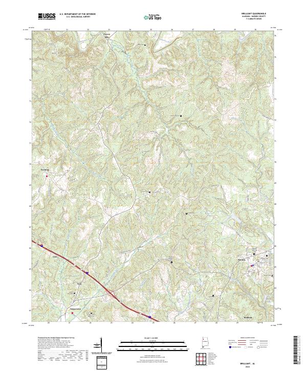 USGS Topographic Map – Brilliant