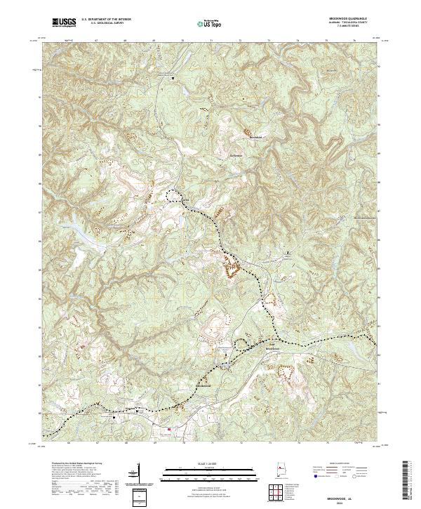 USGS Topographic Map – Brookwood