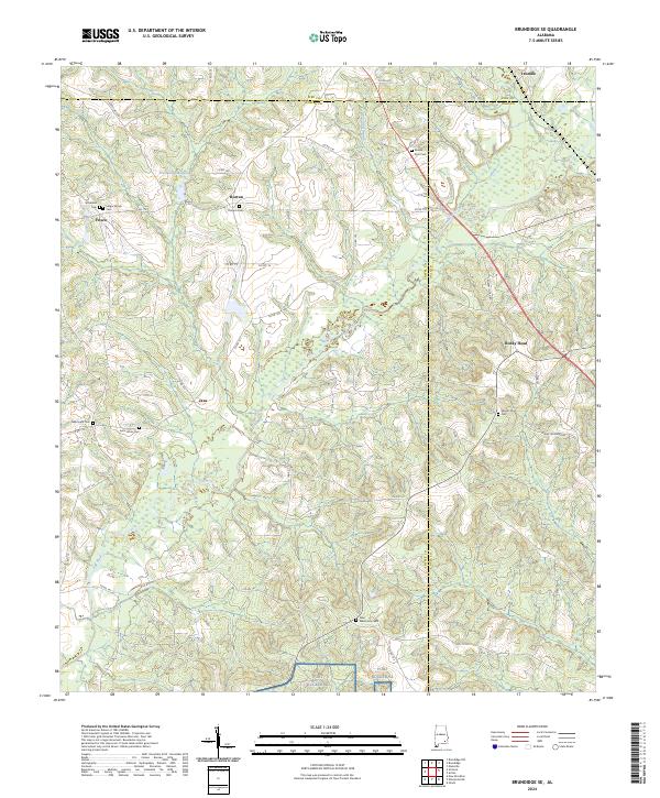 USGS Topographic Map – Brundidge SE