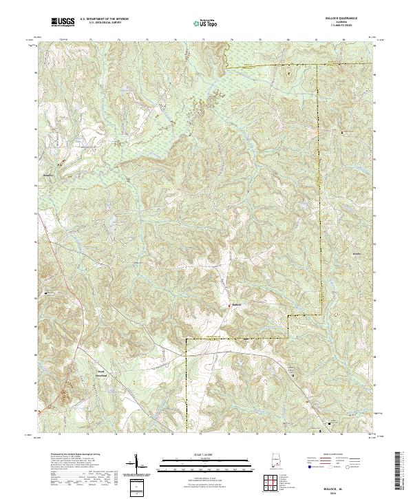 USGS Topographic Map – Bullock