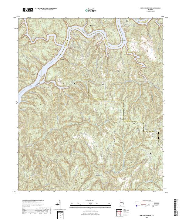USGS Topographic Map – Burchfield Store
