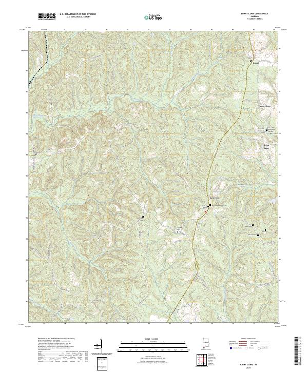 USGS Topographic Map – Burnt Corn