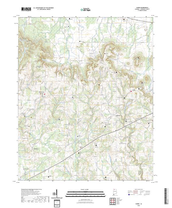 USGS Topographic Map – Caddo