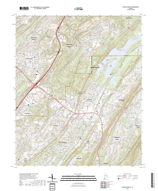USGS Topographic Map – Cahaba Heights