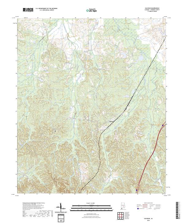 USGS Topographic Map – Calhoun