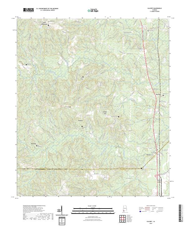 USGS Topographic Map – Calvert