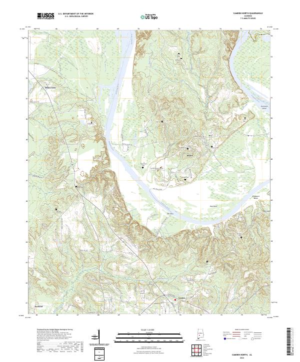 USGS Topographic Map – Camden North