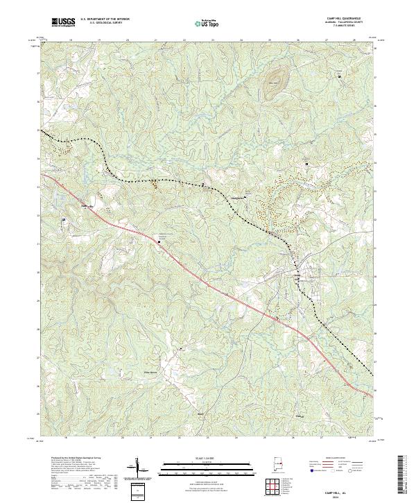 USGS Topographic Map – Camp Hill