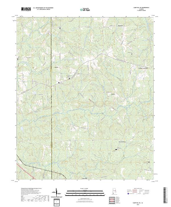 USGS Topographic Map – Camp Hill SE