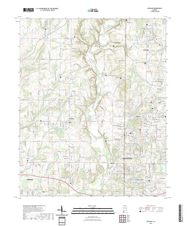 USGS Topographic Map – Capshaw