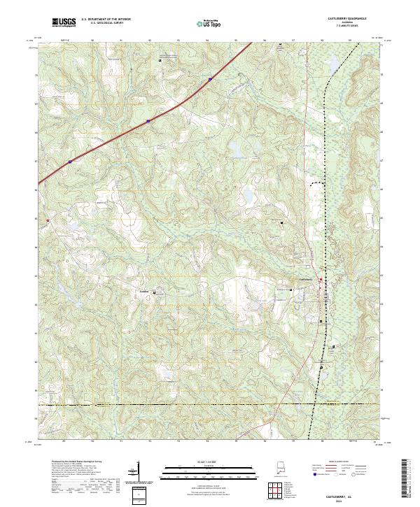 USGS Topographic Map – Castleberry