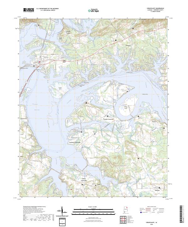USGS Topographic Map – Cedar Bluff