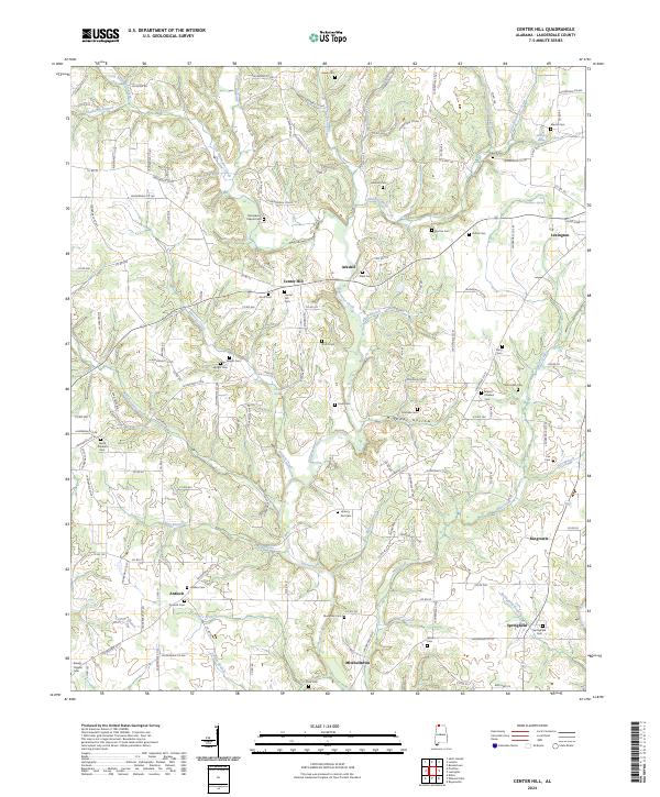 USGS Topographic Map – Center Hill