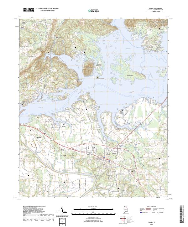 USGS Topographic Map – Centre