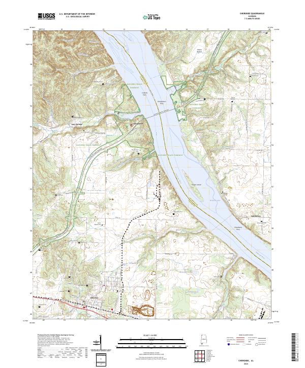 USGS Topographic Map – Cherokee