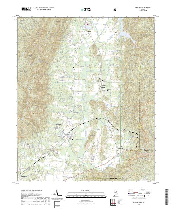 USGS Topographic Map – Choccolocco