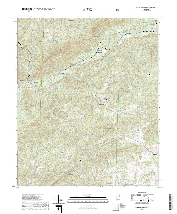 USGS Topographic Map – Clairmont Springs