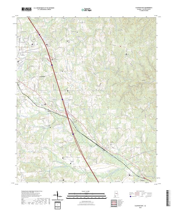 USGS Topographic Map – Clanton East