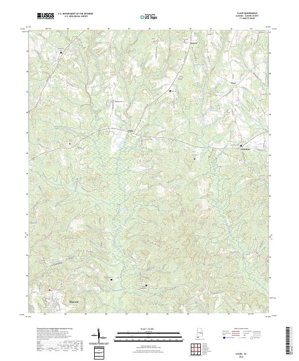 USGS Topographic Map – Claud