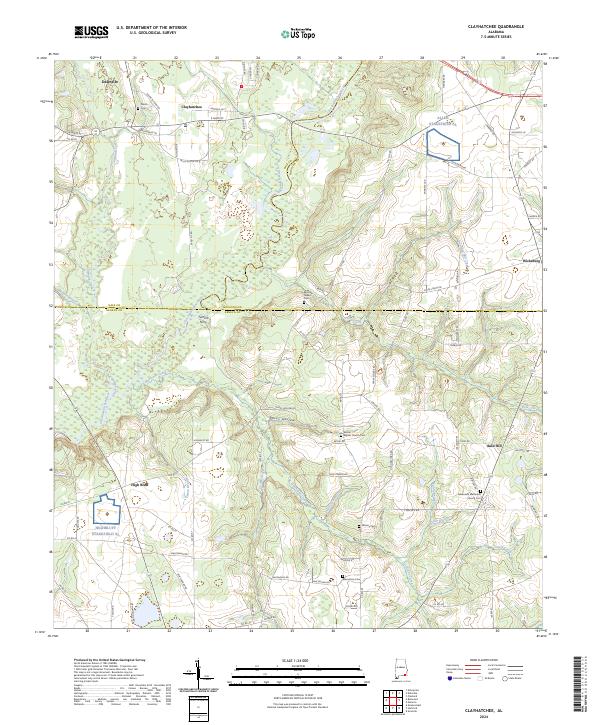 USGS Topographic Map – Clayhatchee
