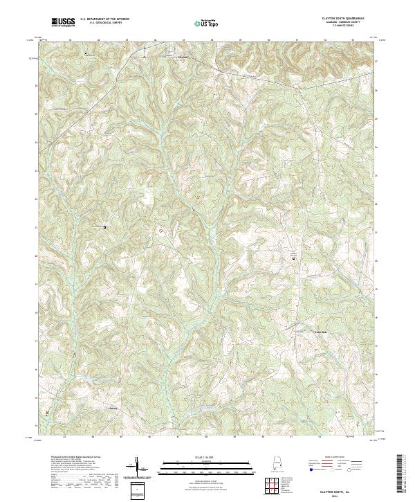 USGS Topographic Map – Clayton South