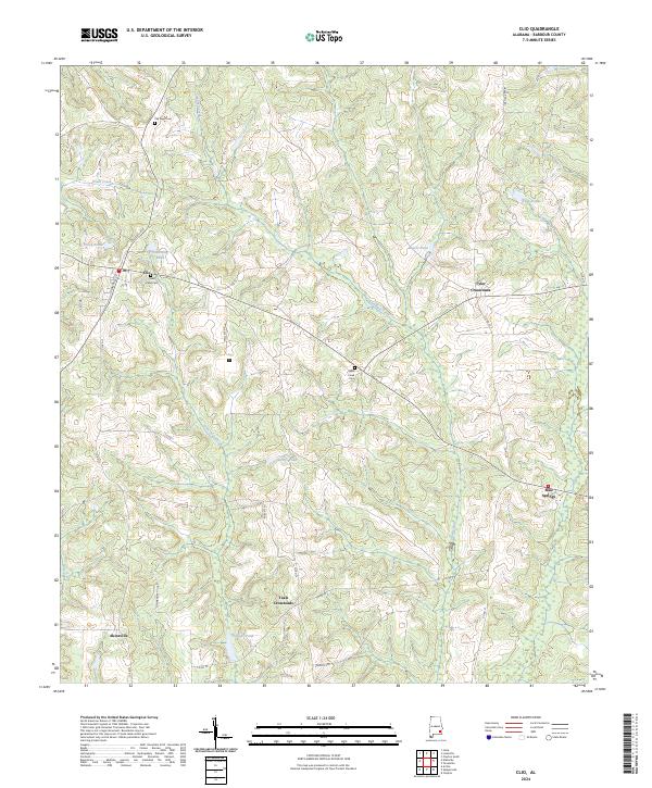 USGS Topographic Map – Clio