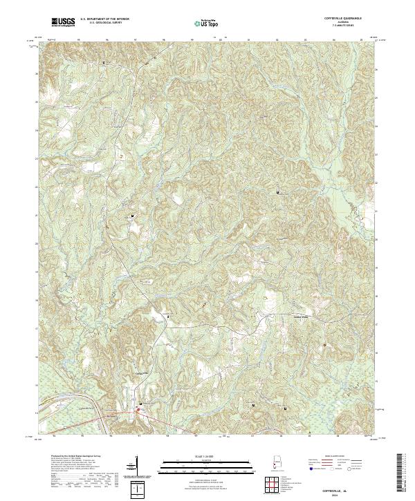 USGS Topographic Map – Coffeeville