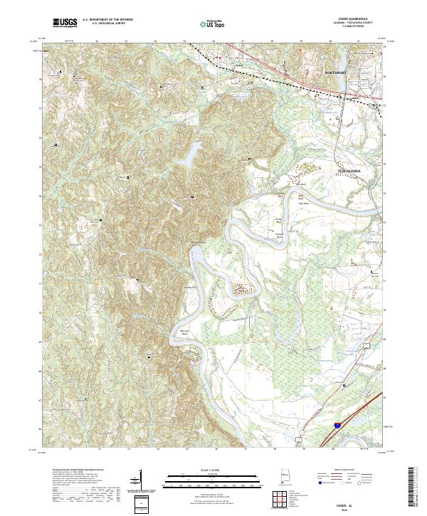 USGS Topographic Map – Coker