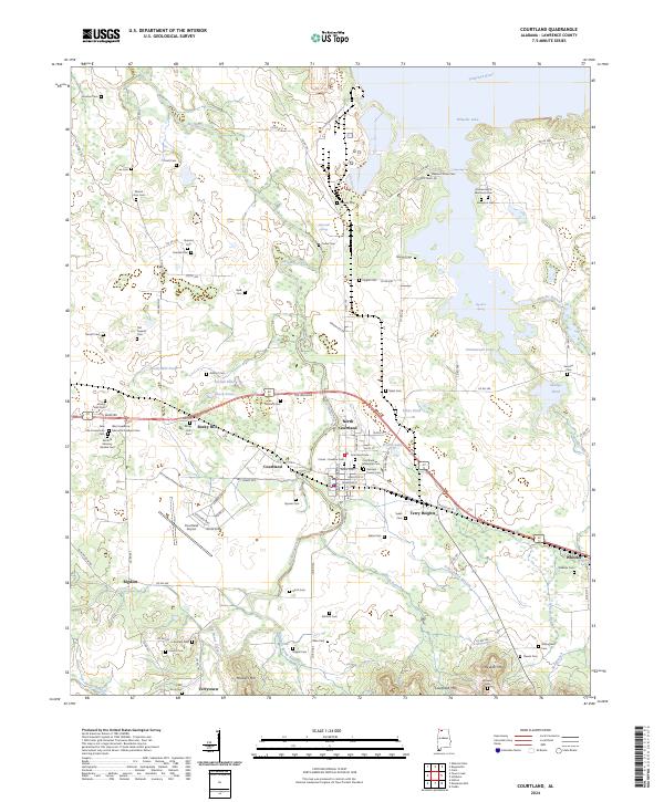 USGS Topographic Map – Courtland