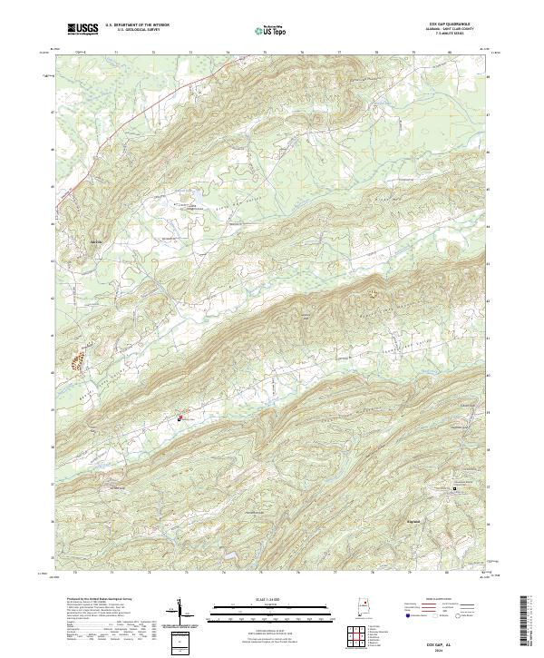 USGS Topographic Map – Cox Gap
