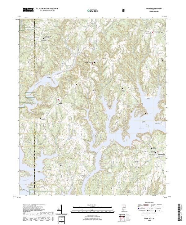 USGS Topographic Map – Crane Hill