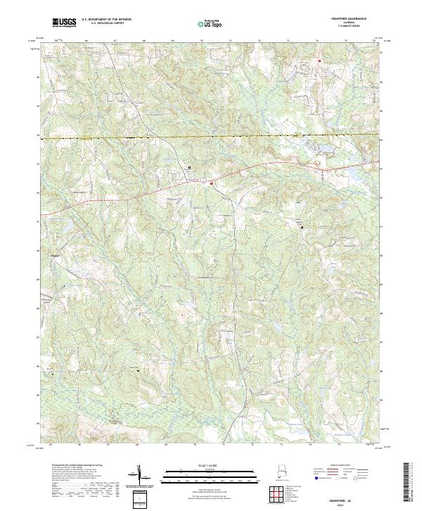 USGS Topographic Map – Crawford