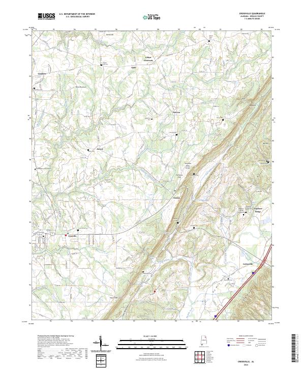 USGS Topographic Map – Crossville