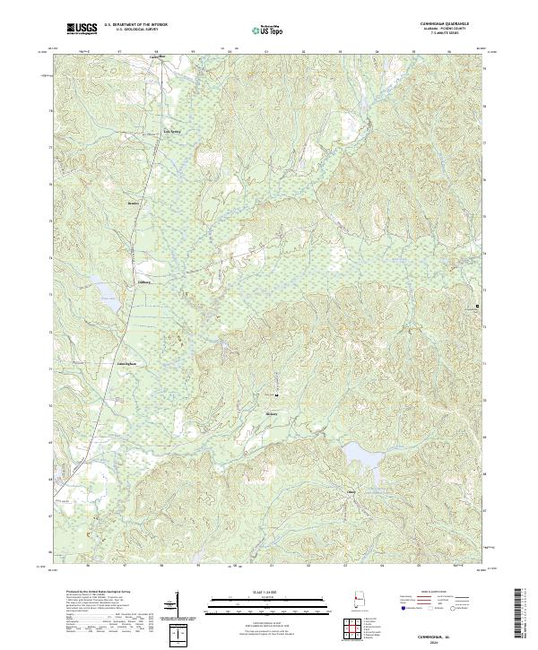 USGS Topographic Map – Cunningham