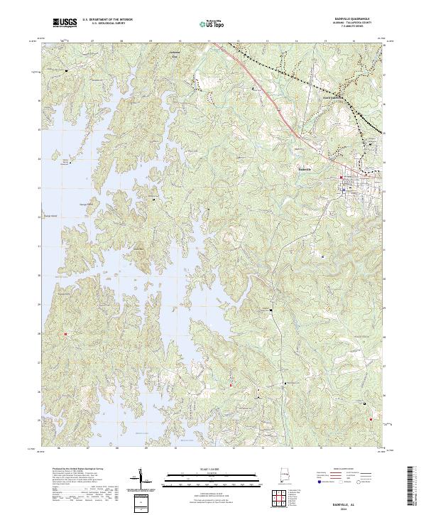 USGS Topographic Map – Dadeville