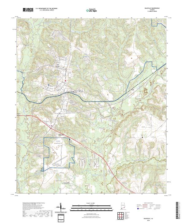 USGS Topographic Map – Daleville