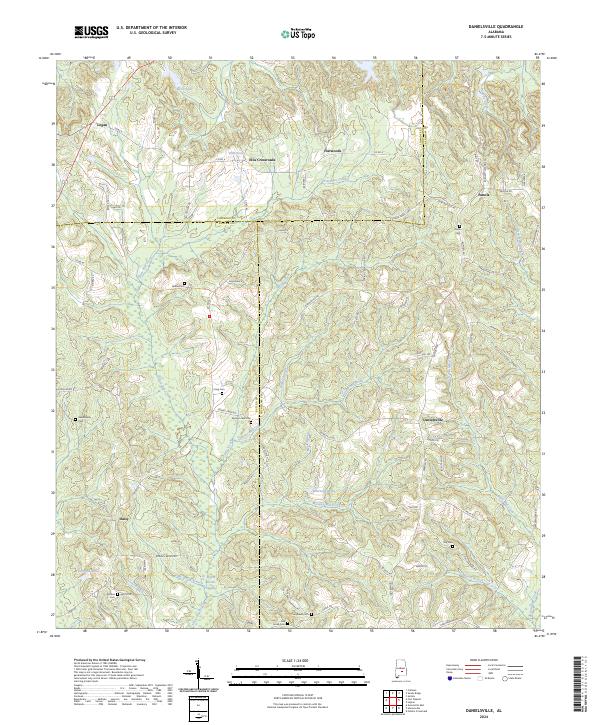 USGS Topographic Map – Danielsville