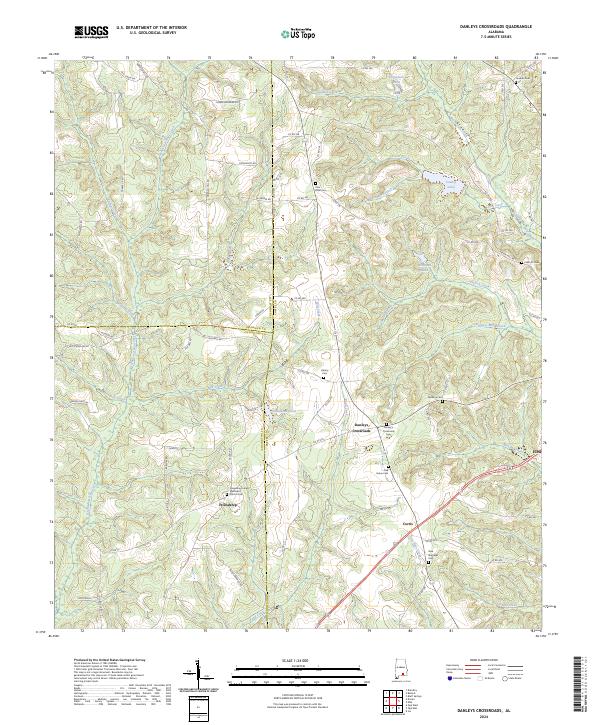 USGS Topographic Map – Danleys Crossroads