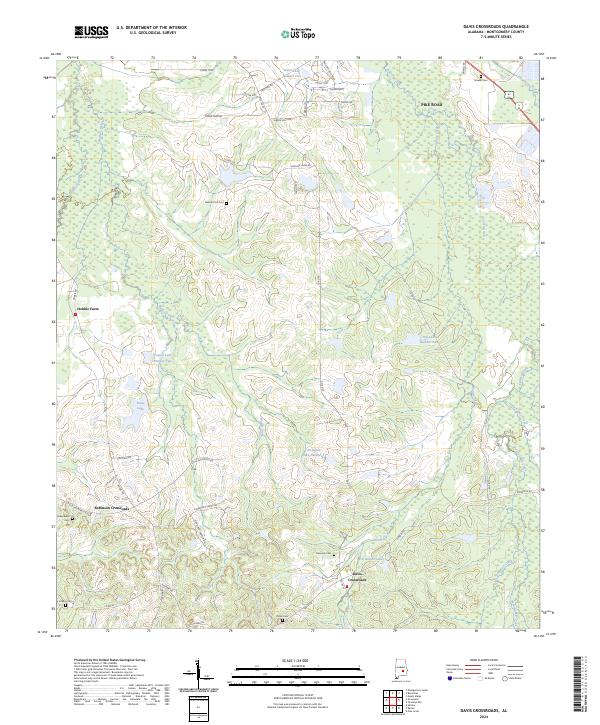 USGS Topographic Map – Davis Crossroads