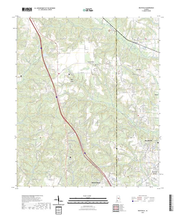 USGS Topographic Map – Deatsville