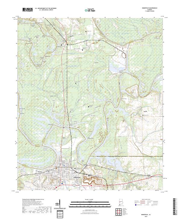 USGS Topographic Map – Demopolis