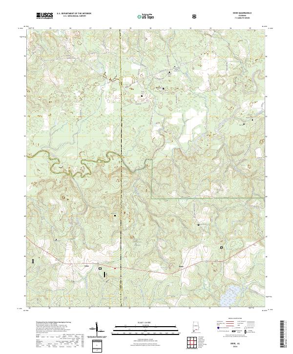USGS Topographic Map – Dixie