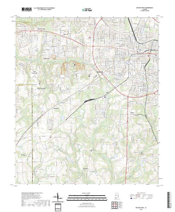 USGS Topographic Map – Dothan West
