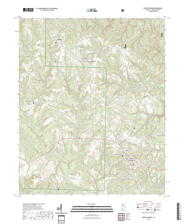 USGS Topographic Map – Double Springs